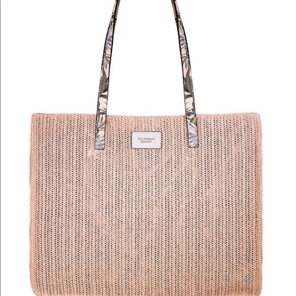 VICTORIA'S SECRET Woven Summer Tote Bag NWT